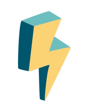 beyaz üzerine düz gök gürültüsü tasarımı