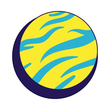 düz gezegen dizaynı beyaz üzerine