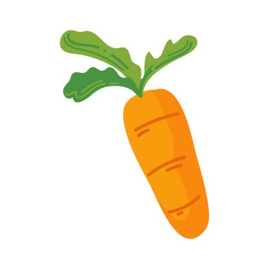 Beyaz üzerine renkli havuç tasarımı