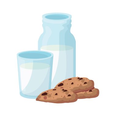 Beyaz yerine kurabiye ve süt.