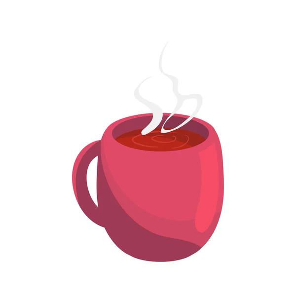 Piros Kávé Csésze Több Mint Fehér — Stock Vector