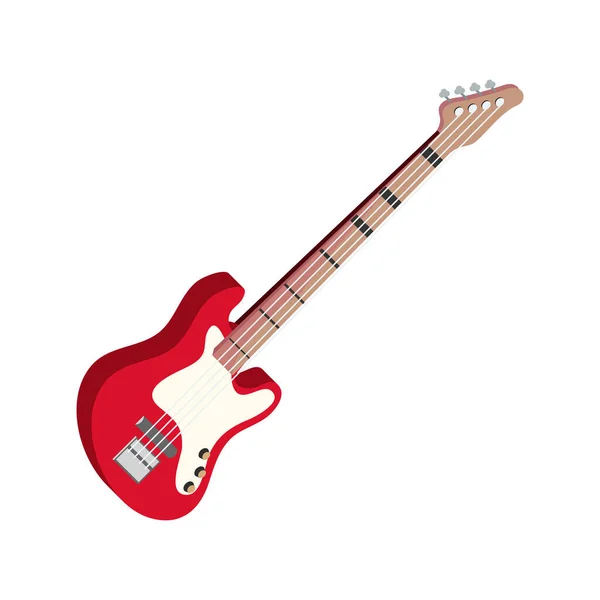 Projeto Guitarra Elétrica Sobre Branco — Vetor de Stock