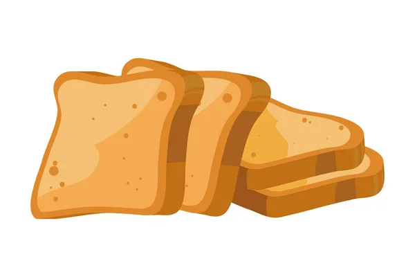 Bread Pieces Design White — Stock Vector