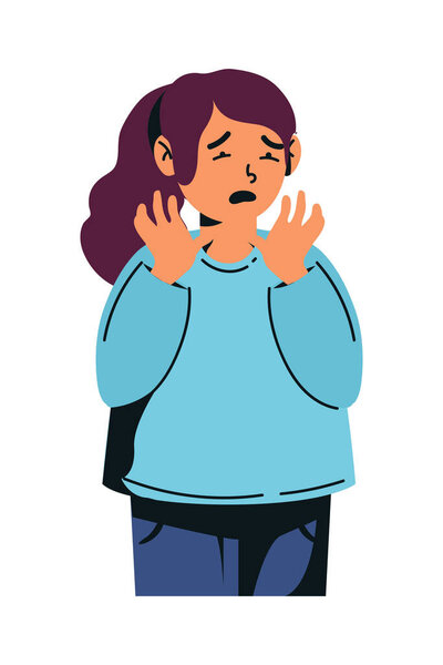 девушка со страхом перед белым