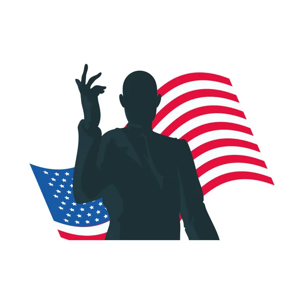 Martin Luther King Design Com Uma Bandeira — Vetor de Stock