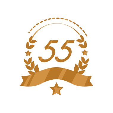 Beyaz yerine 55. yıldönümü rozeti