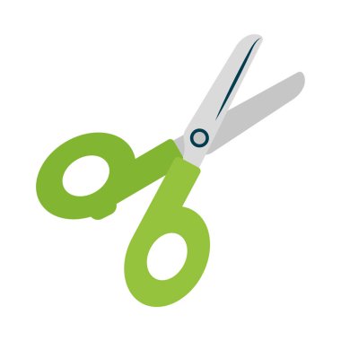 okul makas simgesi beyaz arkaplanda