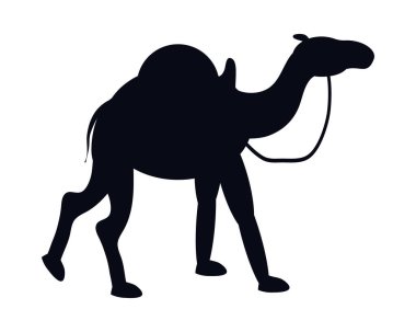 Beyaz arkaplanda deve silueti simgesi