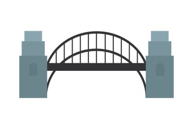 Beyaz arkaplanda liman köprüsü simgesi