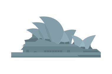 Sydney opera binası izole edilmiş simgesi