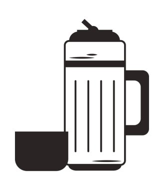 Beyaz arkaplanda çay şişesi simgesi