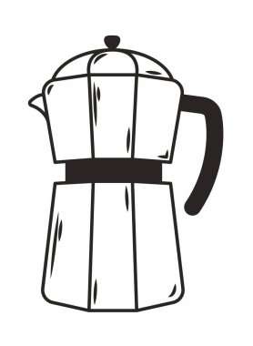 beyaz zemin üzerine İtalyan kahve makinesi