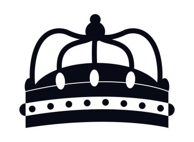 Taç simgesi beyaz arka plan üzerinde