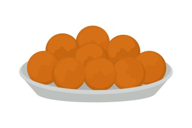 Beyaz arkaplanda Hint tatlıları simgesi