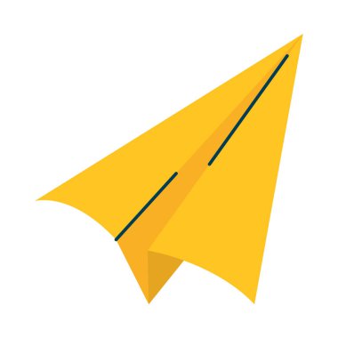 Kağıt Uçak simgesi beyaz arka plan üzerinde