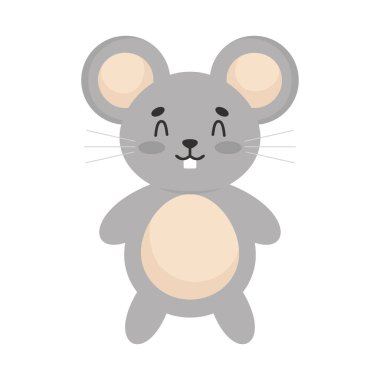 Fare sevimli hayvan simgesi izole