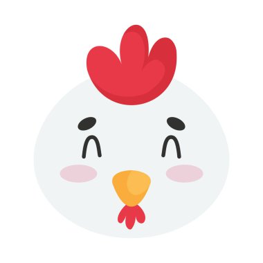 Horoz kafası sevimli hayvan simgesi