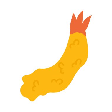 Tempura Japon yemek ikonu izole