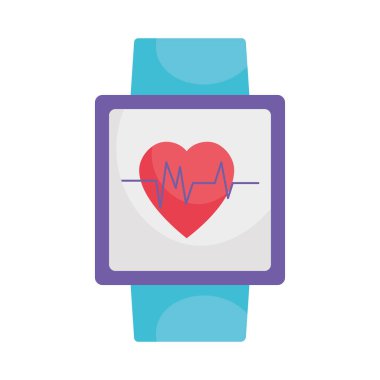 Kalp atışı simgesi izole edilmiş biçimi izle