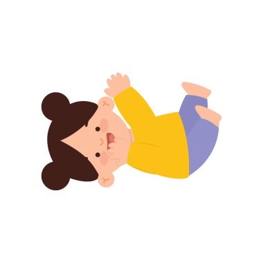 Tatlı kız ikonu izole edilmiş stil