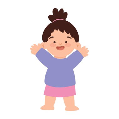 bebek kız karakter simgesi izole edilmiş stil