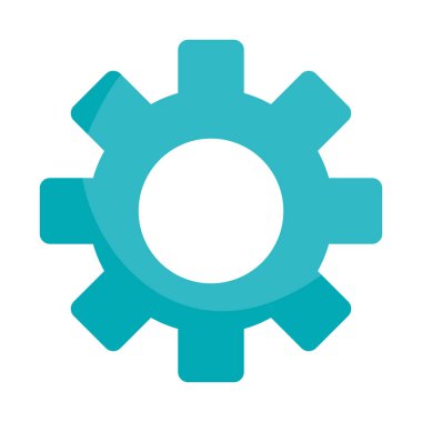 dişli çark simgesi izole edildi