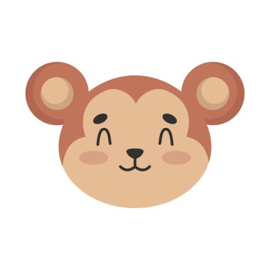 maymun kafası sevimli hayvan simgesi
