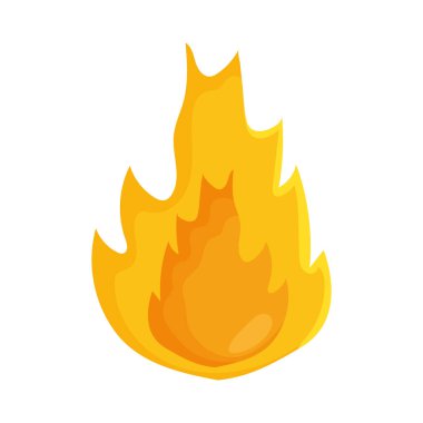 ateş alev simgesi izole tasarım