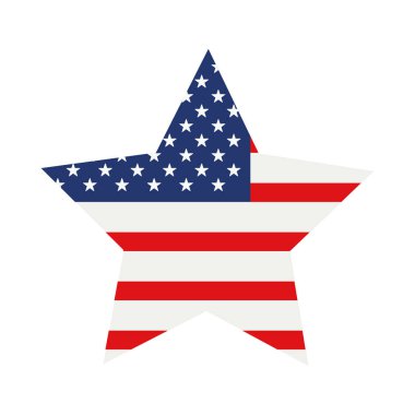 Yıldız simgesinde ABD bayrağı izole edildi