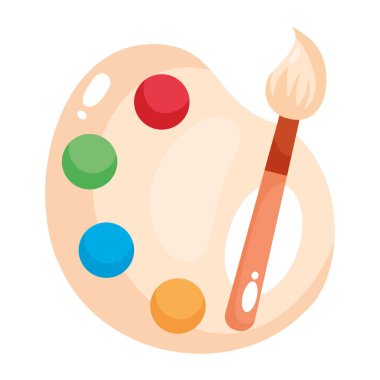 sanat suluboya fırça simgesi izole