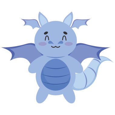 ejderha sevimli hayvan simgesi izole