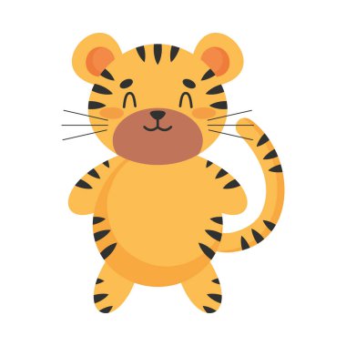 Kaplan sevimli hayvan simgesi izole