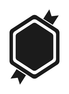 Beyaz arkaplanda boş rozet