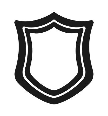 beyaz zemin üzerinde kalkan simgesi