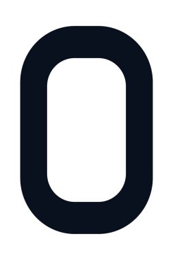 Beyaz arkaplanda sıfır numaralı simge