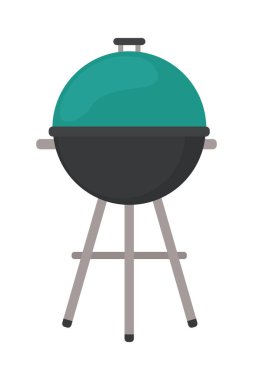 Beyaz arkaplanda bbq ızgara simgesi