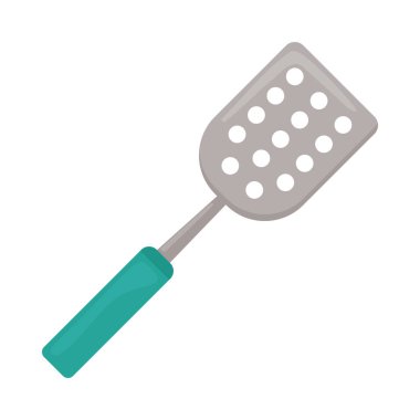 Beyaz arkaplanda bbq spatula simgesi
