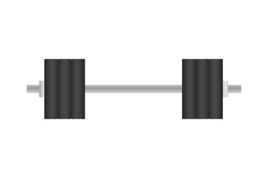 Spor salonunda ağırlık simgesi beyaz arka plan üzerinde