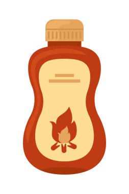 bbq sos şişesi beyaz arkaplanda