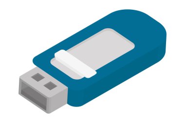 usb flash disk, izometrik tasarım