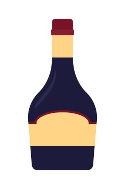 Beyaz arkaplanda içki şişesi simgesi