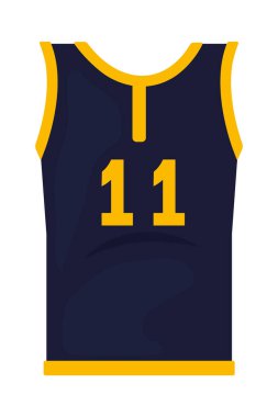 Beyaz arkaplanda basketbol forması