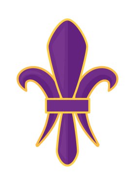 beyaz arkaplanda fleur de lis simgesi