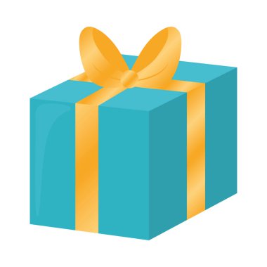 Beyaz arkaplanda hediye kutusu simgesi