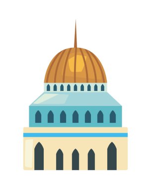 bembeyaz üzerine düz İslam binası