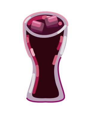 Düz soda bardağı beyazın üstünde.