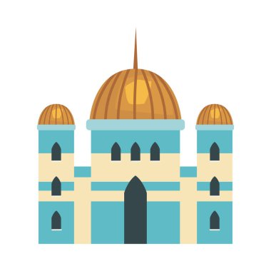 düz arap binalar beyaz üzerine