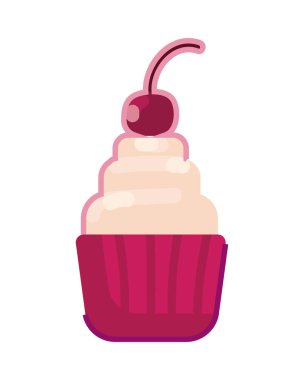 Düz kek tasarımı beyaz üzerine