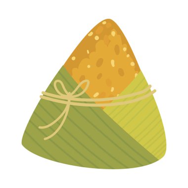 Düz zongzi tasarımı beyaz üzerine