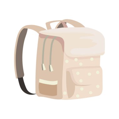 beyaz sırt çantası resimleme izole edilmiş simgesi